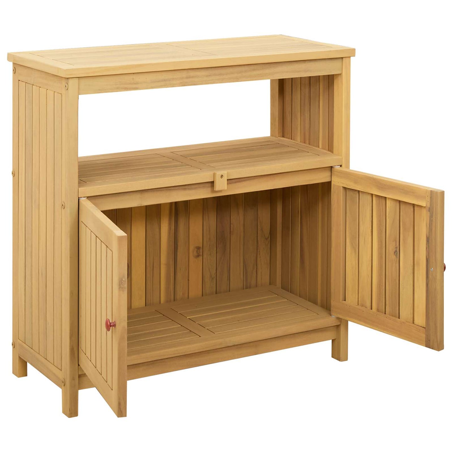vidaXL Garden Console Table Light Acacia 80 x 35 x 75 cm