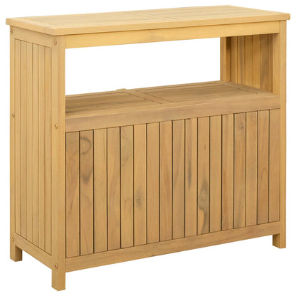 vidaXL Garden Console Table Light Acacia 80 x 35 x 75 cm