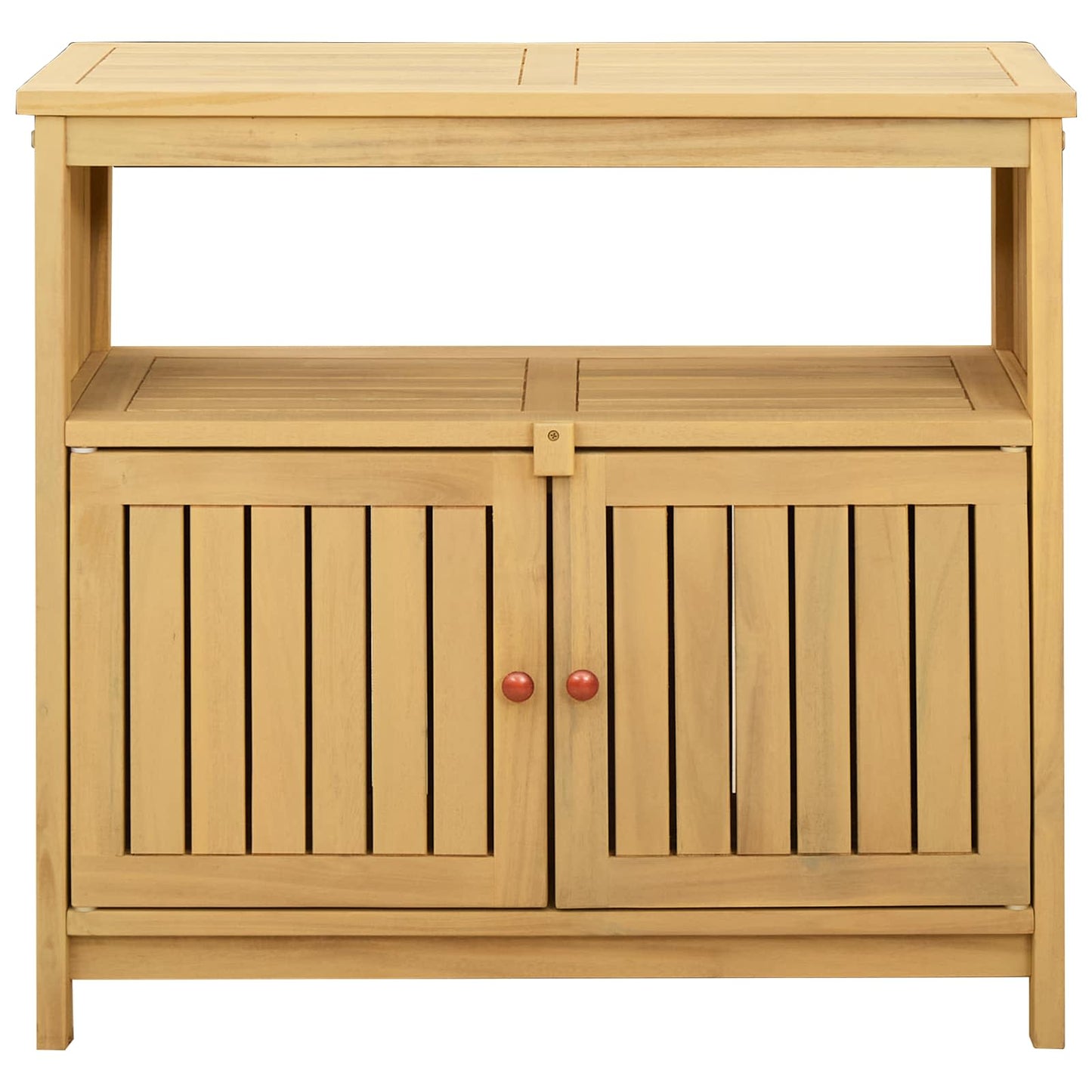 vidaXL Garden Console Table Light Acacia 80 x 35 x 75 cm