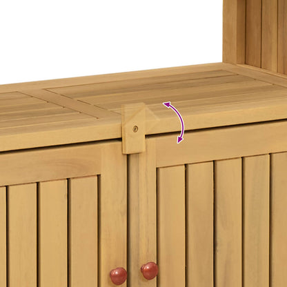 vidaXL Garden Console Table Light Acacia 80 x 35 x 75 cm