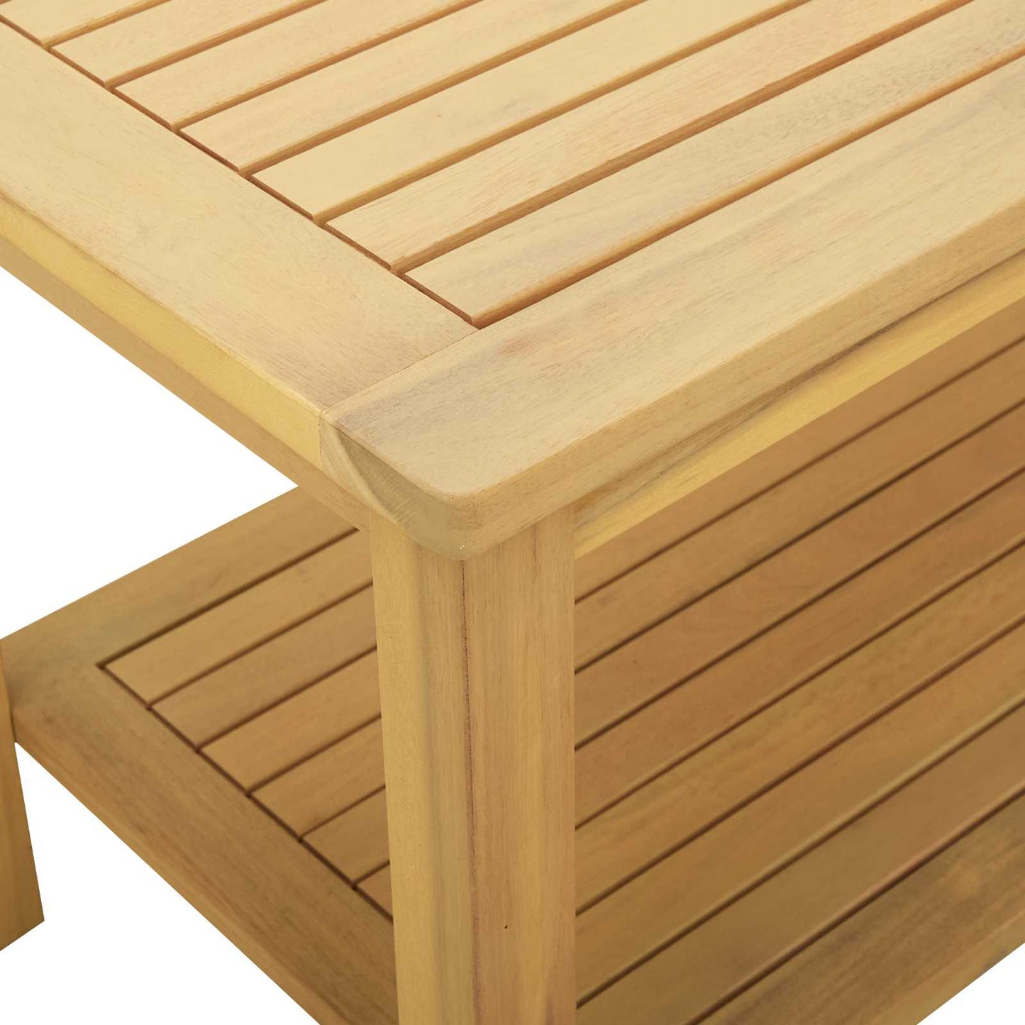 vidaXL Side Table Oil Natural 70 x 40 x 45 cm Solid Acacia Wood