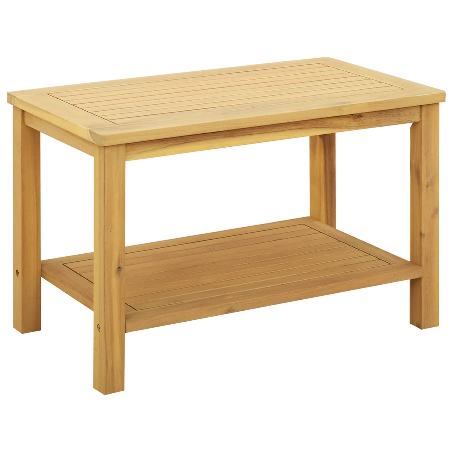 vidaXL Side Table Oil Natural 70 x 40 x 45 cm Solid Acacia Wood