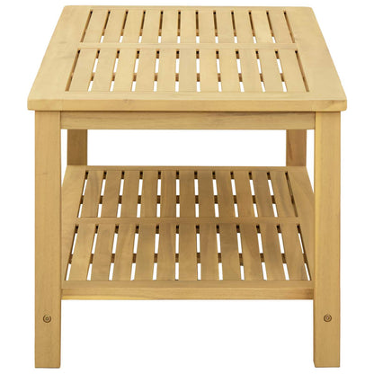 vidaXL Side Table Oil Natural 90 x 50 x 45 cm Solid Acacia Wood