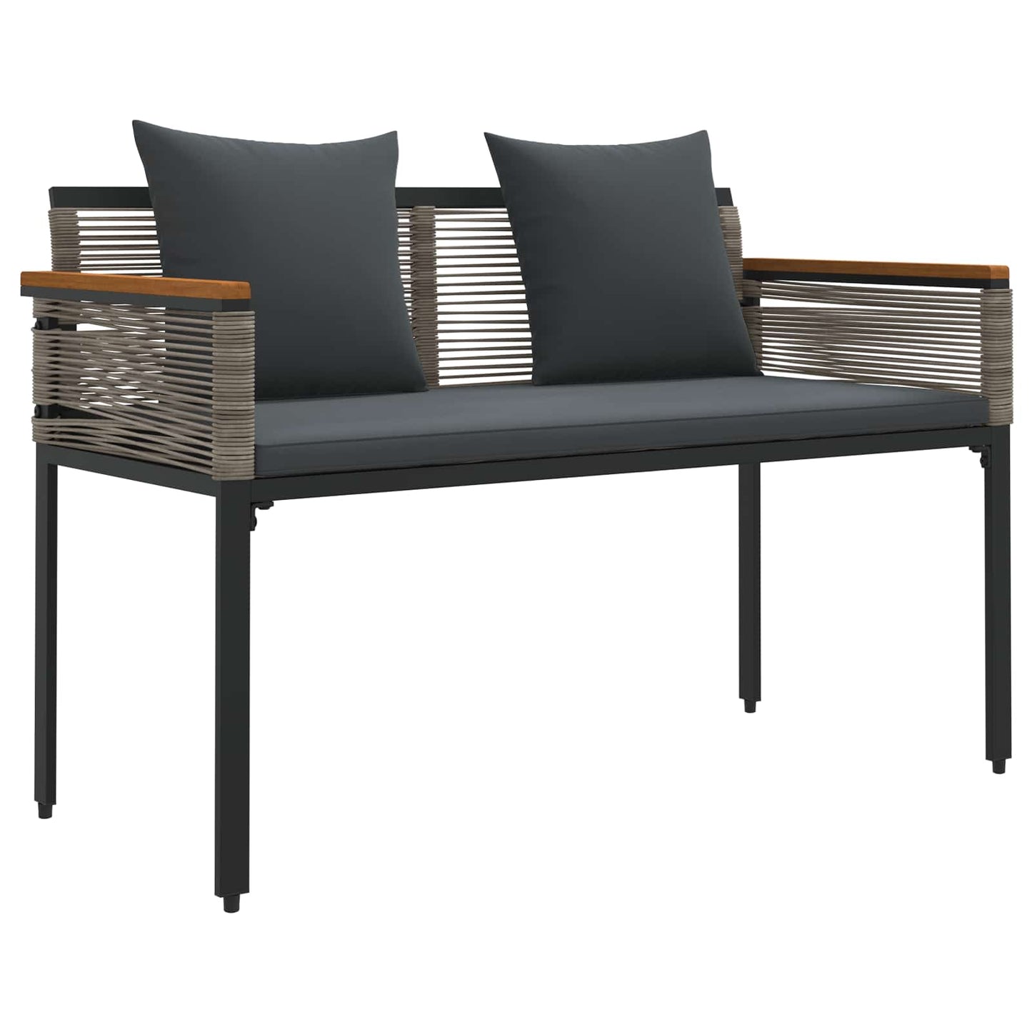 vidaXL Outdoor Furniture Set Grey and Dark Grey Poly Rattan