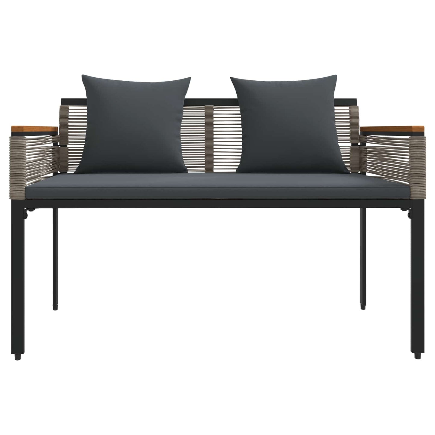 vidaXL Outdoor Furniture Set Grey and Dark Grey Poly Rattan