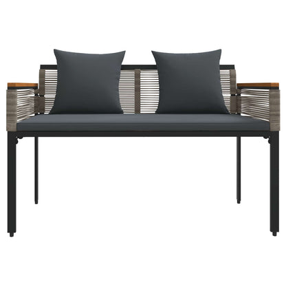vidaXL Outdoor Furniture Set Grey and Dark Grey Poly Rattan