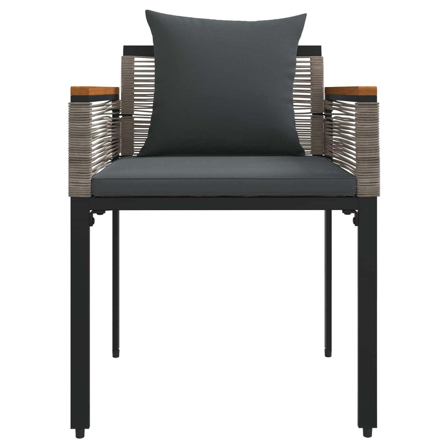 vidaXL Outdoor Furniture Set Grey and Dark Grey Poly Rattan