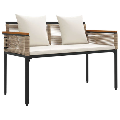 vidaXL Outdoor Furniture Set Beige and Cream White Poly Rattan