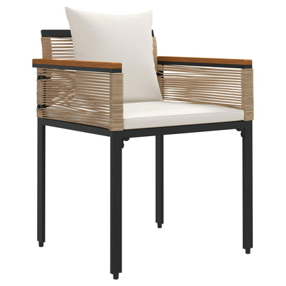 vidaXL Outdoor Furniture Set Beige and Cream White Poly Rattan