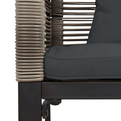 vidaXL Outdoor Furniture Set Grey and Dark Grey Poly Rattan