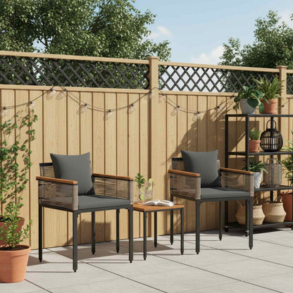 vidaXL Outdoor Furniture Set Grey and Dark Grey Poly Rattan