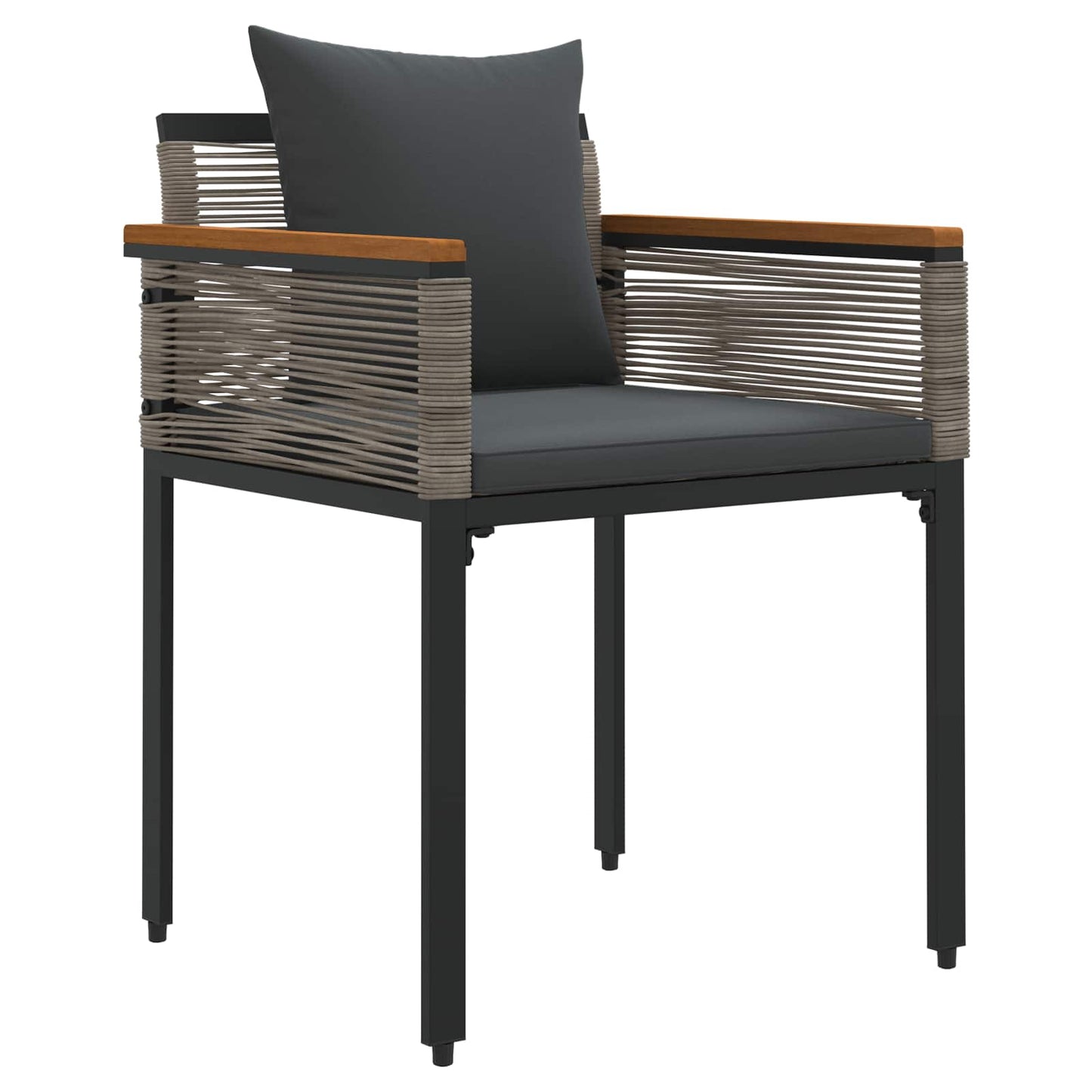 vidaXL Outdoor Furniture Set Grey and Dark Grey Poly Rattan