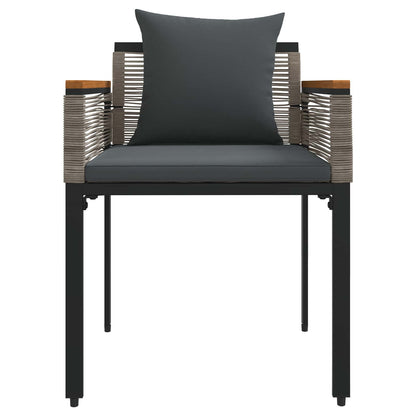vidaXL Outdoor Furniture Set Grey and Dark Grey Poly Rattan