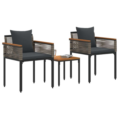 vidaXL Outdoor Furniture Set Grey and Dark Grey Poly Rattan