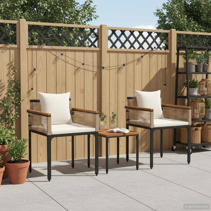 vidaXL Outdoor Furniture Set Beige and Cream White Poly Rattan