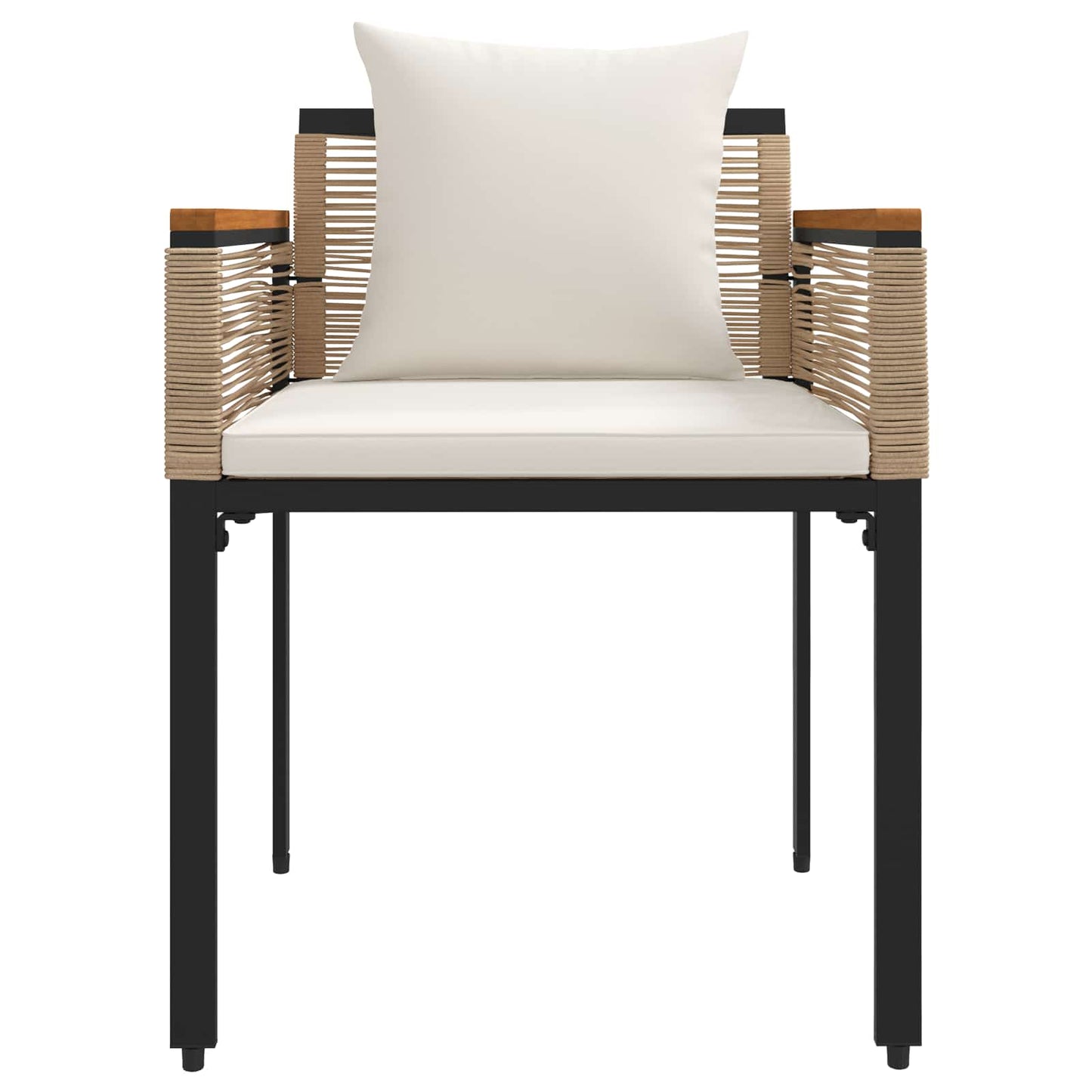 vidaXL Outdoor Furniture Set Beige and Cream White Poly Rattan