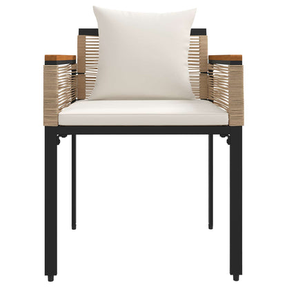 vidaXL Outdoor Furniture Set Beige and Cream White Poly Rattan