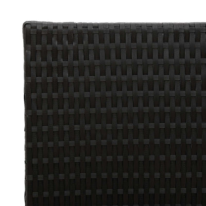 vidaXL Tall Planter Black 55 x 22 x 70 cm Poly Rattan