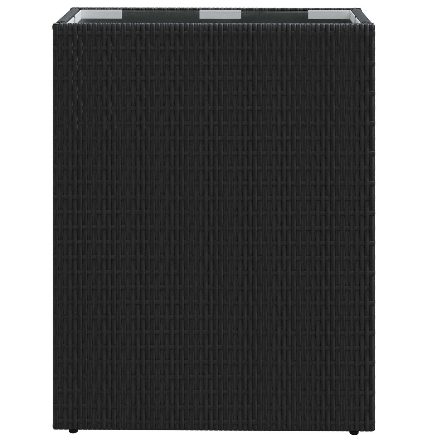 vidaXL Tall Planter Black 55 x 22 x 70 cm Poly Rattan