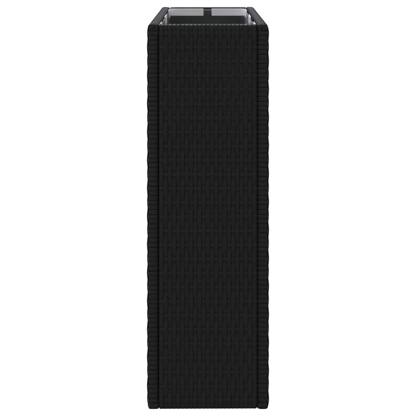vidaXL Tall Planter Black 55 x 22 x 70 cm Poly Rattan