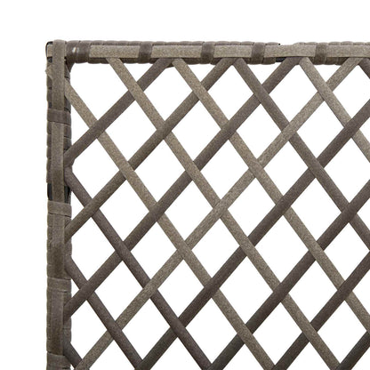 vidaXL Garden Planter with Trellis Grey 35 x 30 x 135 cm Poly Rattan