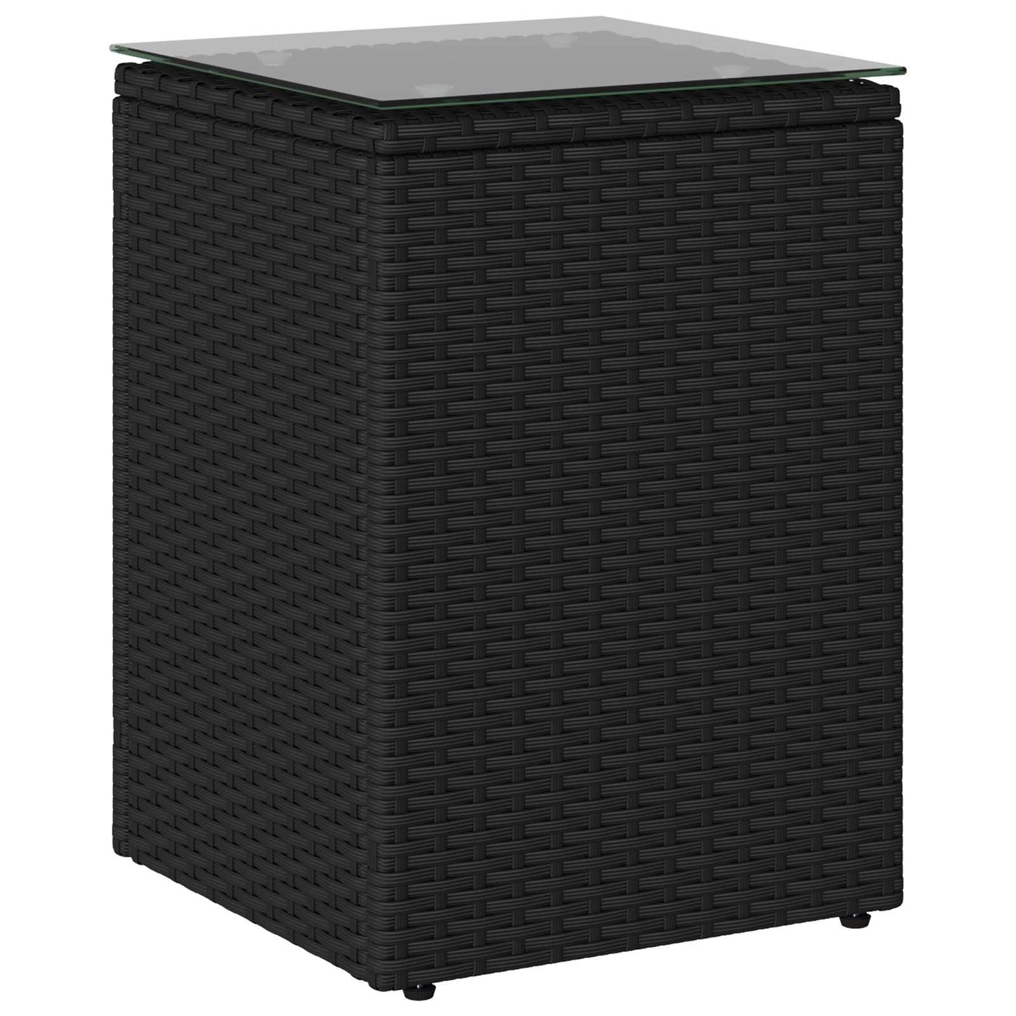 vidaXL Side Table Black 35 x 35 x 70 cm Poly Rattan