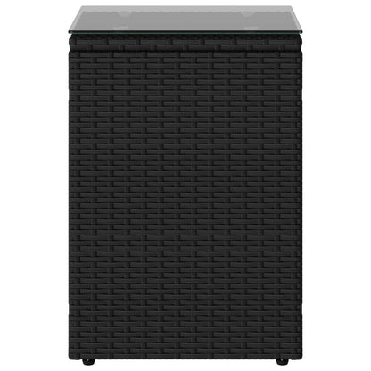 vidaXL Side Table Black 35 x 35 x 70 cm Poly Rattan