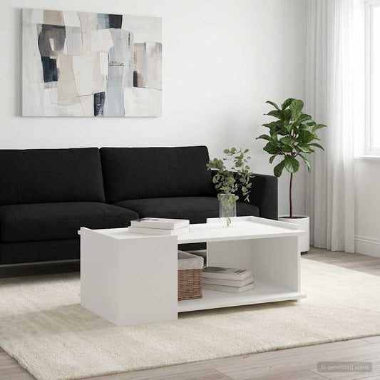 vidaXL Coffee Table White 90 x 50 x 33 cm Engineered Wood
