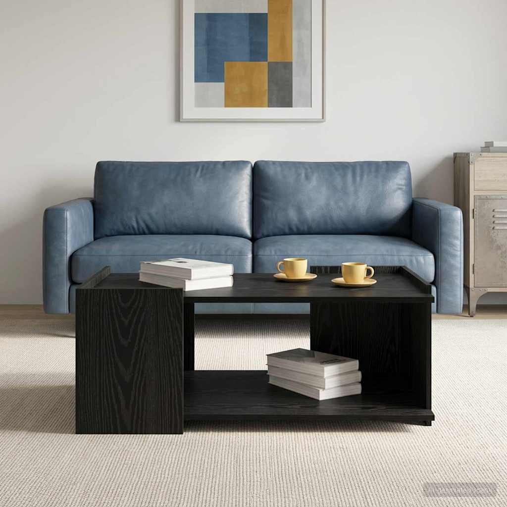 vidaXL Coffee Table Black Oak 90 x 50 x 33 cm Engineered Wood