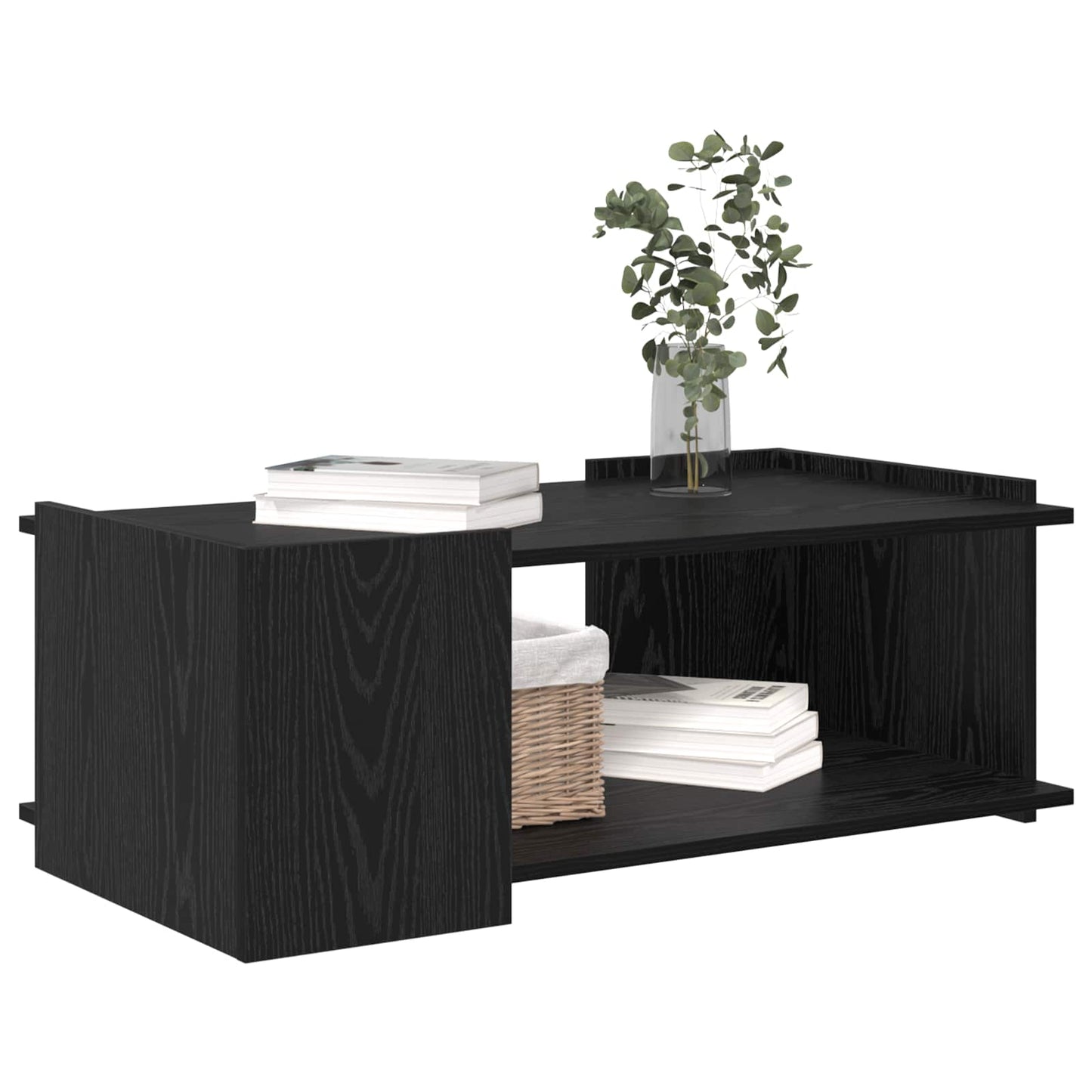 vidaXL Coffee Table Black Oak 90 x 50 x 33 cm Engineered Wood