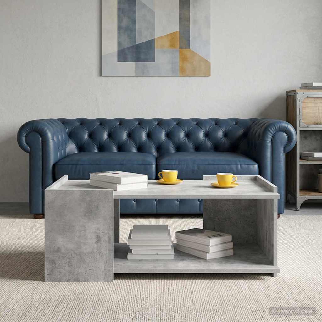 vidaXL Coffee Table Concrete Grey 90 x 50 x 33 cm Engineered Wood