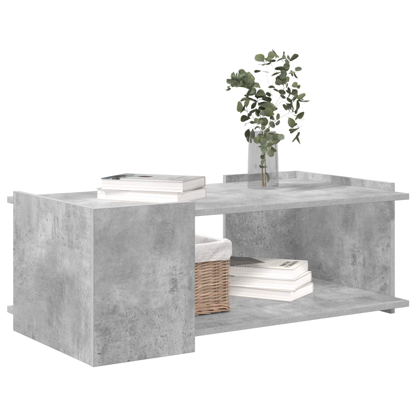 vidaXL Coffee Table Concrete Grey 90 x 50 x 33 cm Engineered Wood