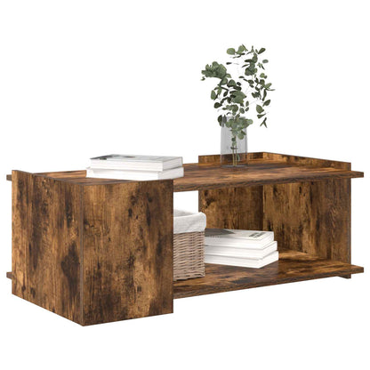 vidaXL Coffee Table Smoked Oak 90 x 50 x 33 cm Engineered Wood