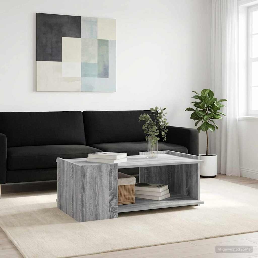 vidaXL Coffee Table Grey Sonoma 90 x 50 x 33 cm Engineered Wood
