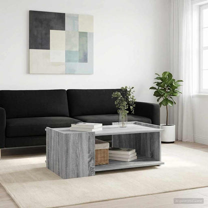 vidaXL Coffee Table Grey Sonoma 90 x 50 x 33 cm Engineered Wood