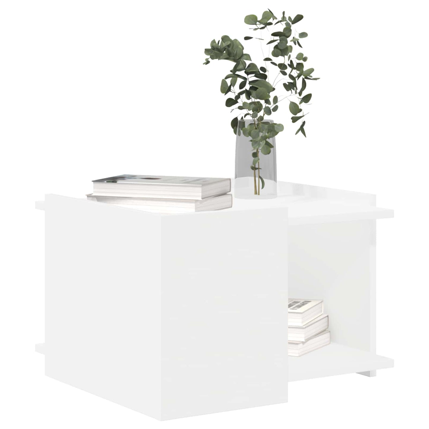 vidaXL Coffee Table White 50.5 x 50 x 33 cm Engineered Wood
