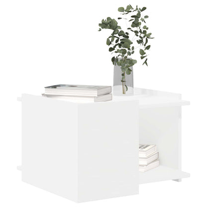 vidaXL Coffee Table White 50.5 x 50 x 33 cm Engineered Wood