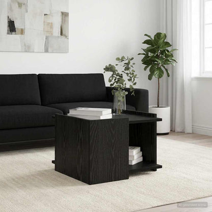 vidaXL Coffee Table Black Oak 50.5 x 50 x 33 cm Engineered Wood