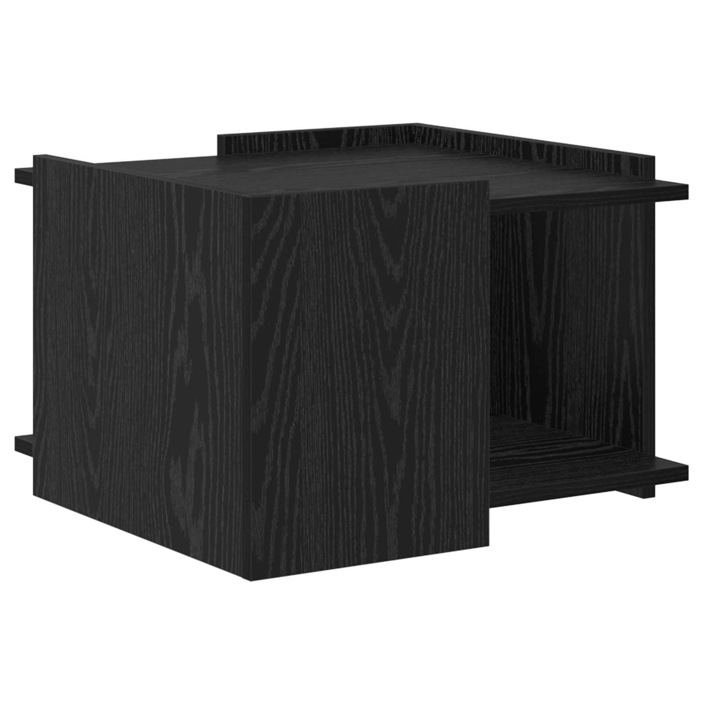 vidaXL Coffee Table Black Oak 50.5 x 50 x 33 cm Engineered Wood