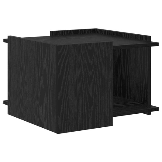 vidaXL Coffee Table Black Oak 50.5 x 50 x 33 cm Engineered Wood