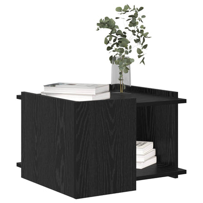 vidaXL Coffee Table Black Oak 50.5 x 50 x 33 cm Engineered Wood