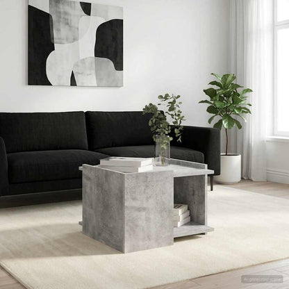 vidaXL Coffee Table Concrete Grey 50.5 x 50 x 33 cm Engineered Wood