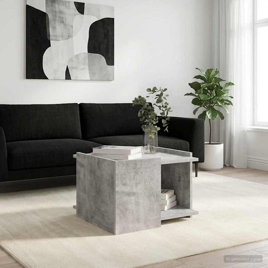 vidaXL Coffee Table Concrete Grey 50.5 x 50 x 33 cm Engineered Wood