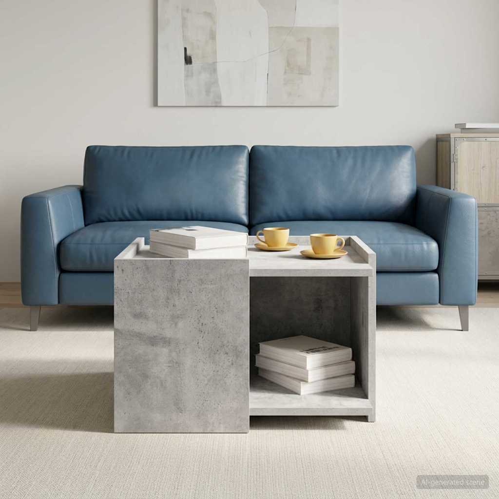 vidaXL Coffee Table Concrete Grey 50.5 x 50 x 33 cm Engineered Wood