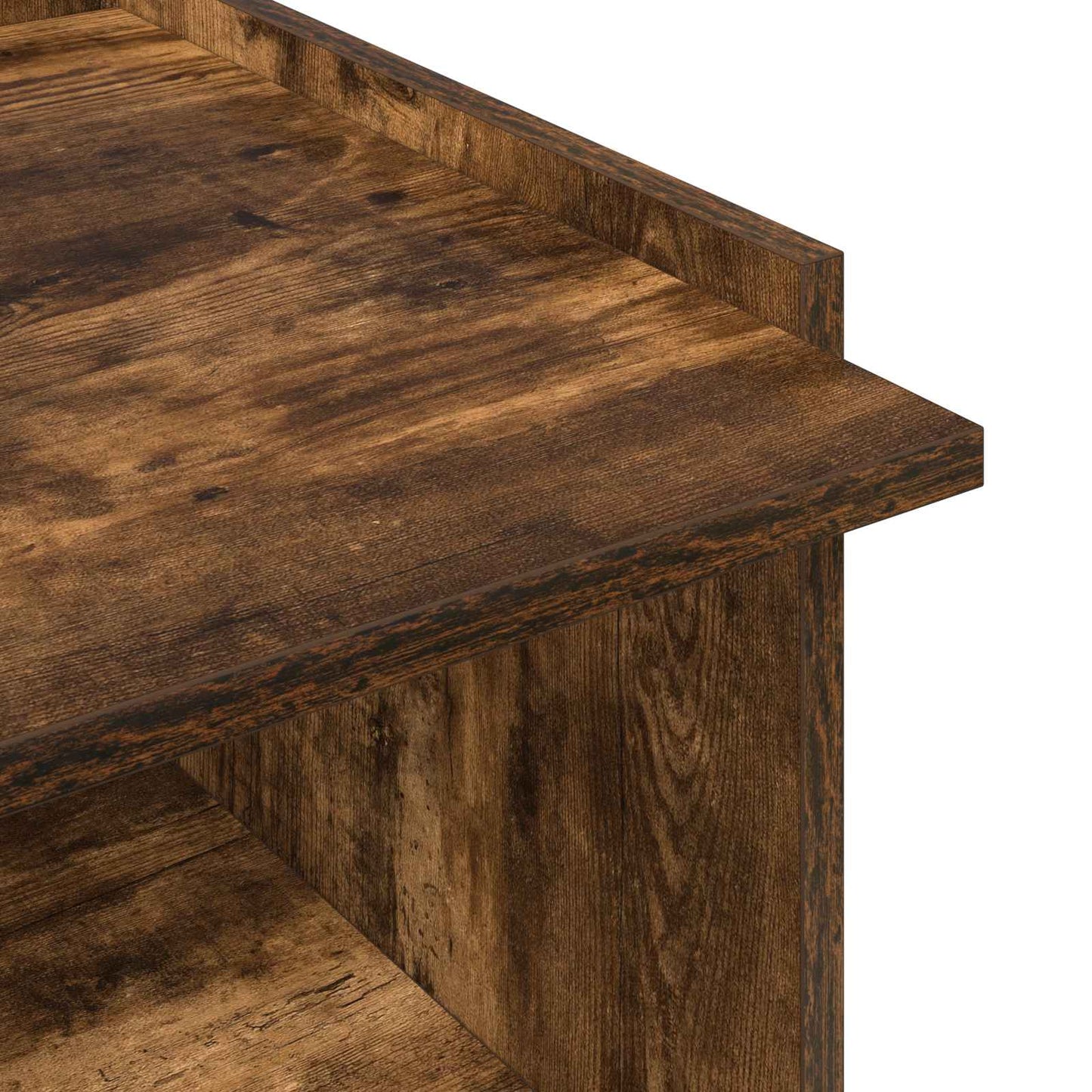 vidaXL Coffee Table Smoked Oak 50.5 x 50 x 33 cm Engineered Wood