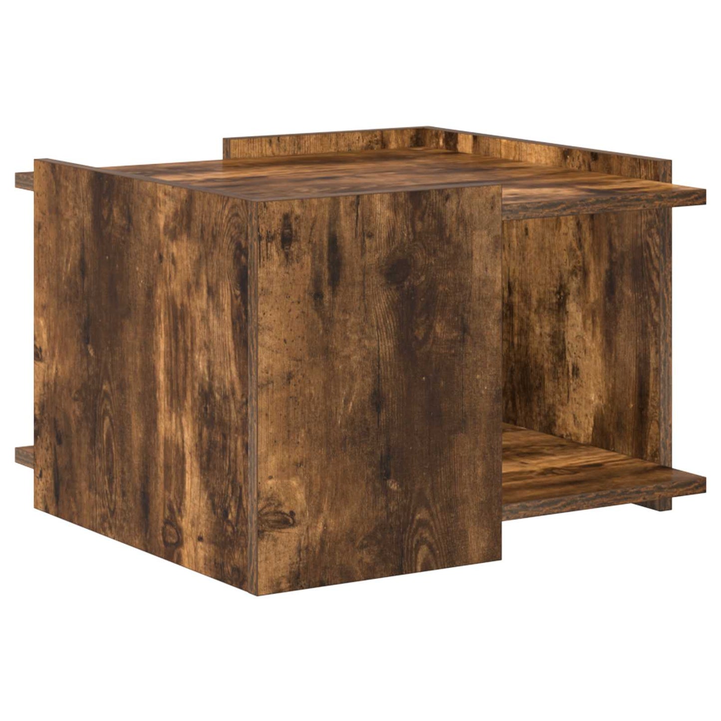 vidaXL Coffee Table Smoked Oak 50.5 x 50 x 33 cm Engineered Wood