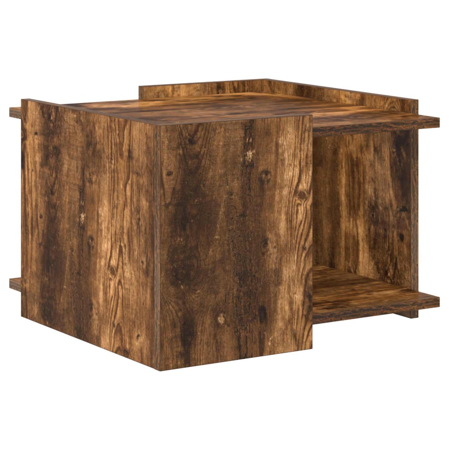 vidaXL Coffee Table Smoked Oak 50.5 x 50 x 33 cm Engineered Wood