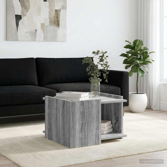vidaXL Coffee Table Grey Sonoma 50.5 x 50 x 33 cm Engineered Wood