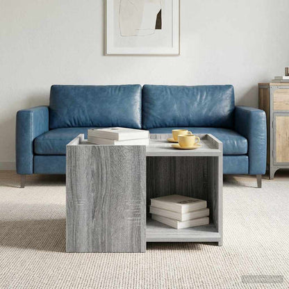 vidaXL Coffee Table Grey Sonoma 50.5 x 50 x 33 cm Engineered Wood