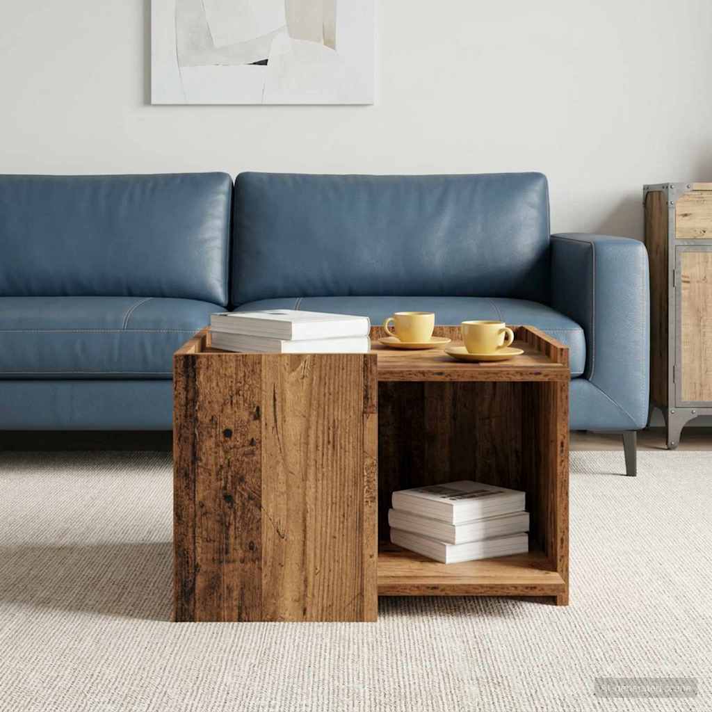 vidaXL Coffee Table Old Wood 50.5 x 50 x 33 cm Engineered Wood